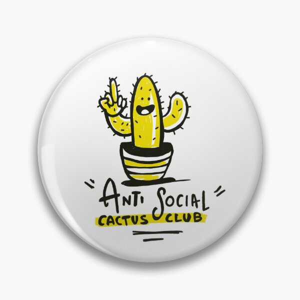 Artikelvorschau, Anti social cactus club funny cactus love cactus entworfen und verkauft von Tropical Blood.