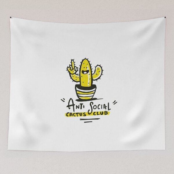 Aperçu de l'œuvre Anti social cactus club funny cactus love cactus créée et vendue par Tropical Blood.