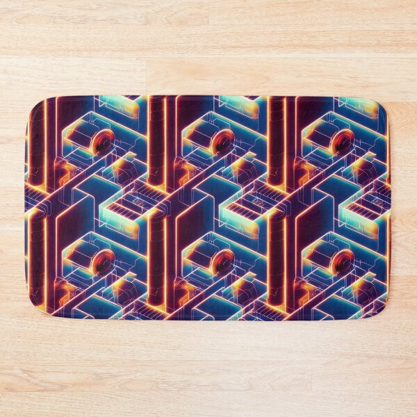 Item preview, Neon Mechanical Tech - 3D LED Light Pattern designed and sold by Fine Prints.
