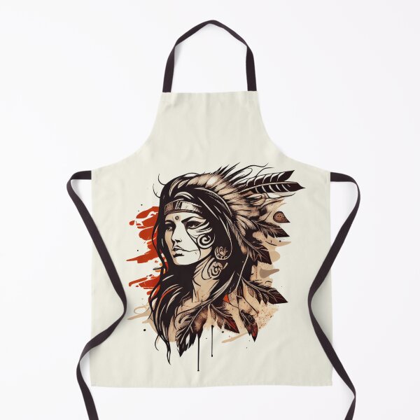 Item preview, Native American Female Tattoo designed and sold by TourDePassion.