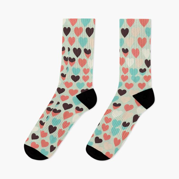 Aperçu de l'œuvre cute hearts pattern créée et vendue par QuikiPatterns.