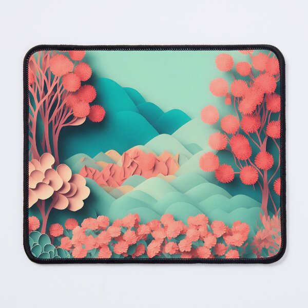 Item preview, Pink, Pink and Blue in Paper art style designed and sold by FormFinder.