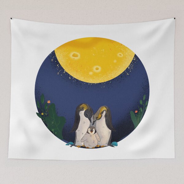 Item preview, Moongazing penguins designed and sold by CreativeStrand.