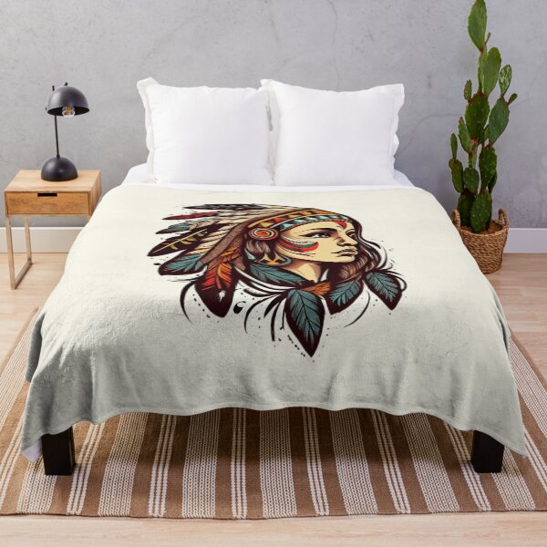 Item preview, Tattoo of Native American Woman designed and sold by TourDePassion.