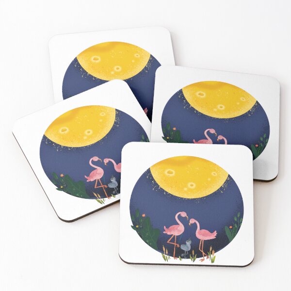 Item preview, Moongazing flamingos designed and sold by CreativeStrand.