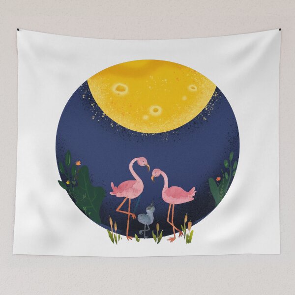 Item preview, Moongazing flamingos designed and sold by CreativeStrand.