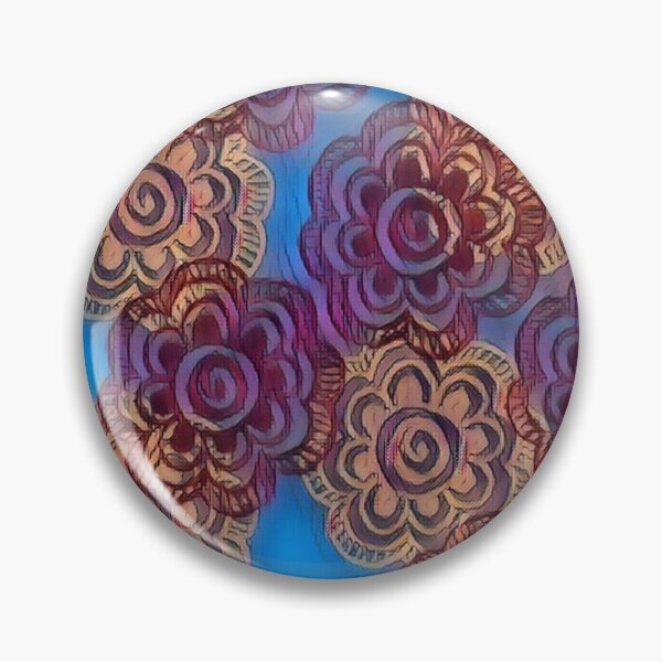 Item preview, Indian Floral design, purple and beige on a turquoise background designed and sold by TracyDDigitals.