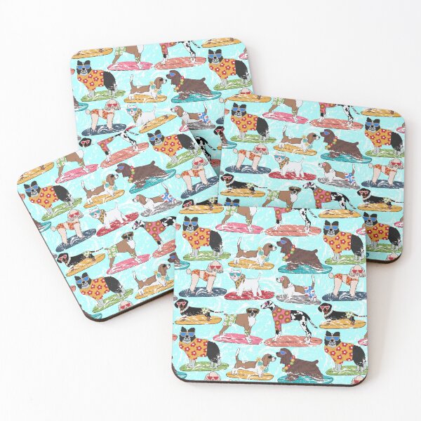 Item preview, Dogs Surfing at the Beach designed and sold by sarakaquabubble.