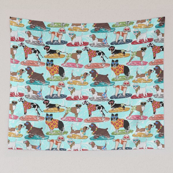 Item preview, Dogs Surfing at the Beach designed and sold by sarakaquabubble.