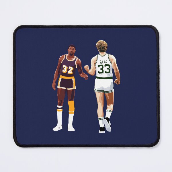 Item preview, Larry Bird and Magic Johnson fist bump Medium Print Qiangy designed and sold by qiangdade.