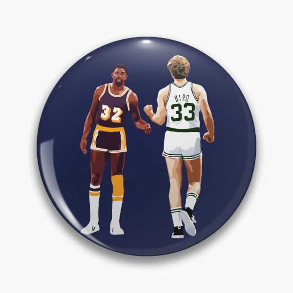 Item preview, Larry Bird and Magic Johnson fist bump Medium Print Qiangy designed and sold by qiangdade.