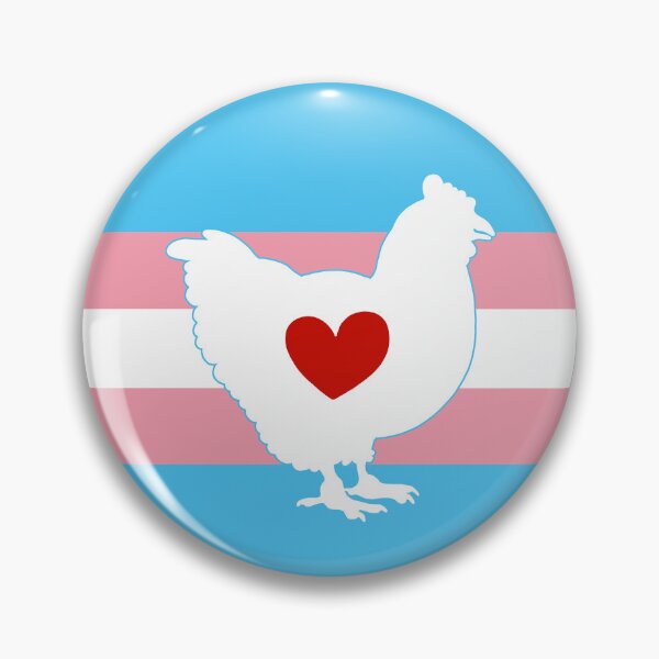Item preview, Chicken Lover - LGBTQ Trans Flag Heart 01 Blue designed and sold by Puddmuppy.