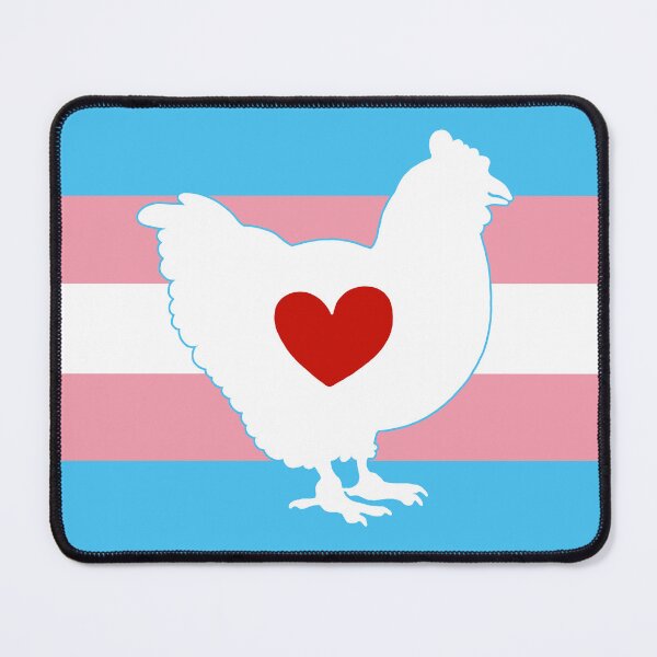 Item preview, Chicken Lover - LGBTQ Trans Flag Heart 01 Blue designed and sold by Puddmuppy.