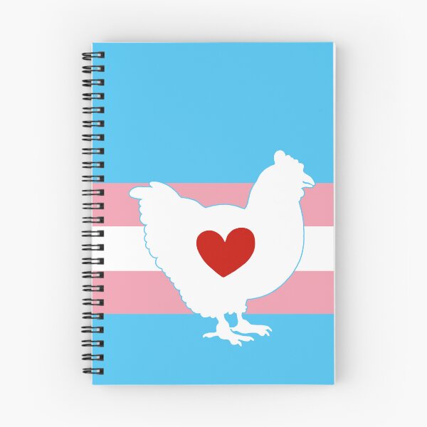 Item preview, Chicken Lover - LGBTQ Trans Flag Heart 01 Blue designed and sold by Puddmuppy.