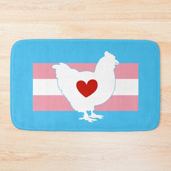 Item preview, Chicken Lover - LGBTQ Trans Flag Heart 01 Blue designed and sold by Puddmuppy.