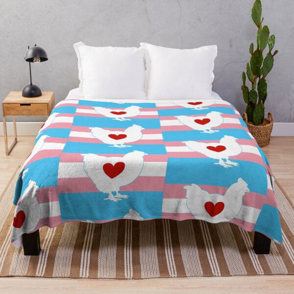 Item preview, Chicken Lover - LGBTQ Trans Flag Heart 01 Blue designed and sold by Puddmuppy.
