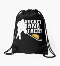 Hockey and Tacos Drawstring Bag