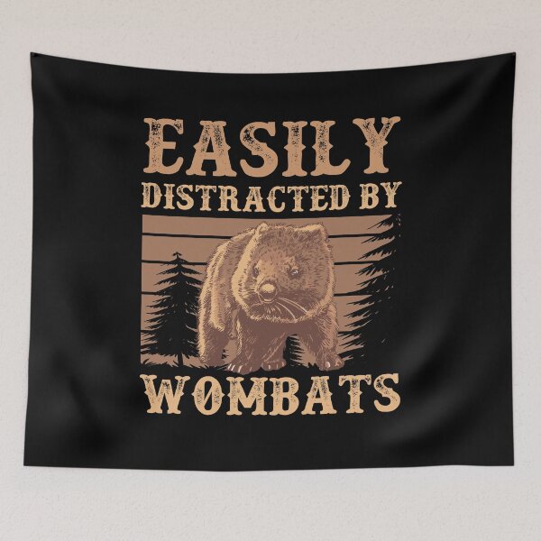 Item preview, Distracted by wombat Australia marsupial designed and sold by madgrfx.
