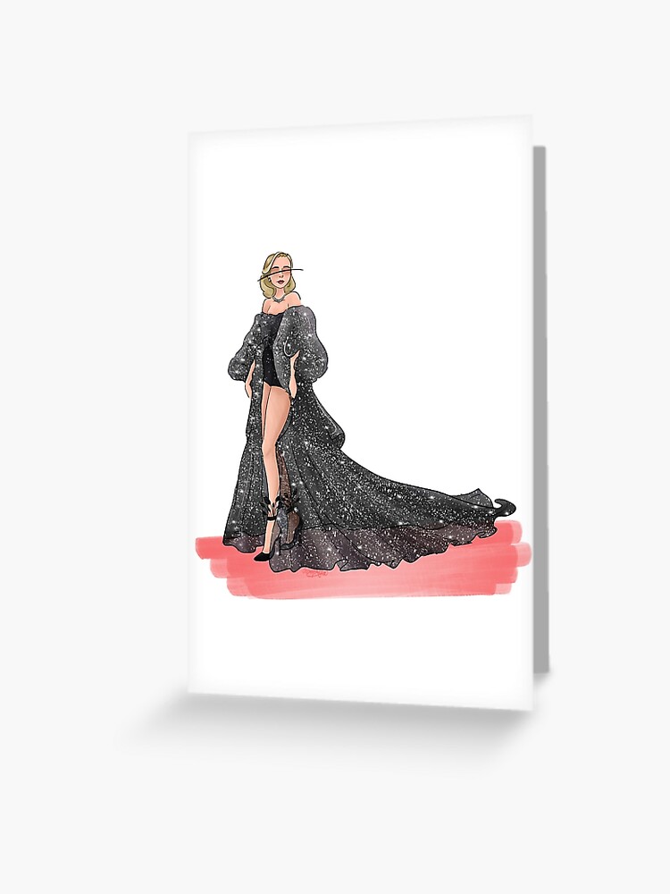 Illustration of Emma Chamberlain at the 2021 Met Gala Greeting Card by  Ireneepiedra