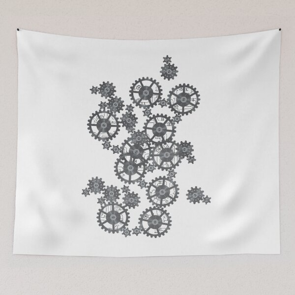 Item preview, Gray gears industrial steampunk cut designed and sold by WRECZ.