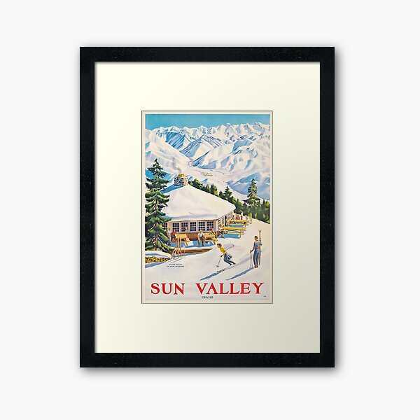 Item preview, Vintage 1940 Ski Poster - Sun Valley Idaho, Bald Mountain designed and sold by Gin  Neko.