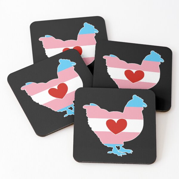 Item preview, Chicken Lover - LGBTQ Trans Flag Heart 02 designed and sold by Puddmuppy.
