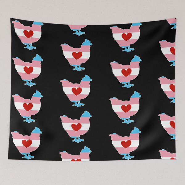 Item preview, Chicken Lover - LGBTQ Trans Flag Heart 02 designed and sold by Puddmuppy.