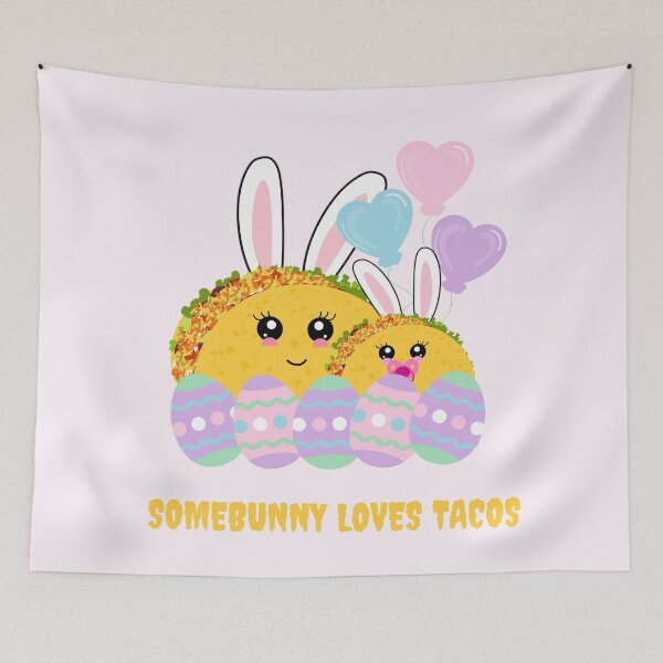 Item preview, Somebunny loves tacos - Cute Baby girl and Mom Easter tacos designed and sold by CuddlyPeas.
