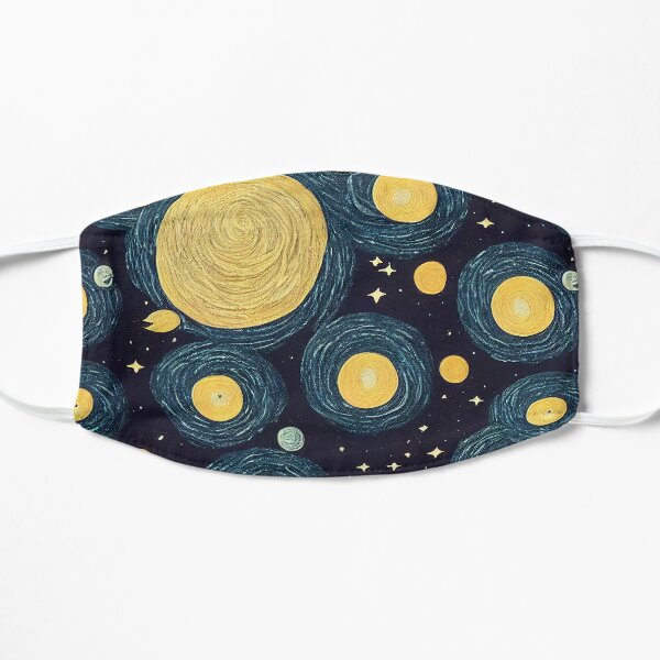 Van Gogh Starry night pattern Flat Mask