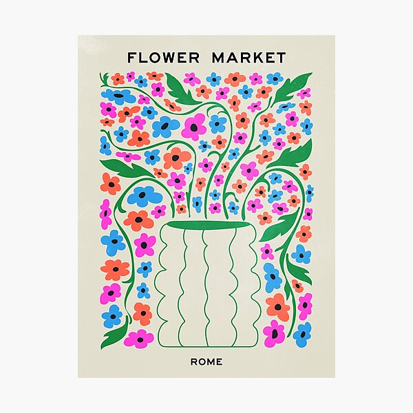 Flower Market 08: Rome Photographic Print