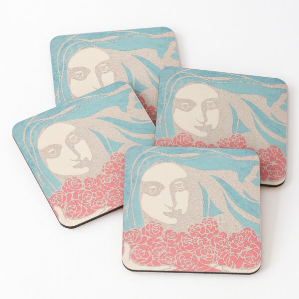 Item preview, Woman’s Head with Roses (1899) Koloman Moser (Kolo Moser) designed and sold by BossyCatHome.