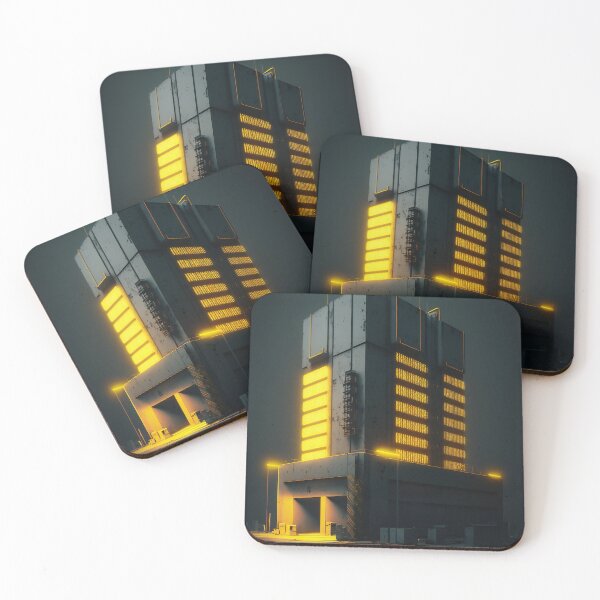 Item preview, Glowing Monolith: The Bold Brutalist Structure That Shines at Night. designed and sold by BrutalistWorld.