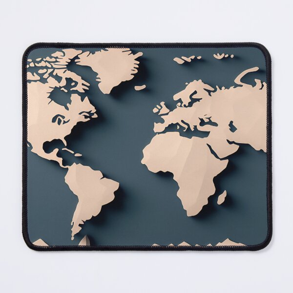 Item preview, World Map in Paper art style designed and sold by FormFinder.