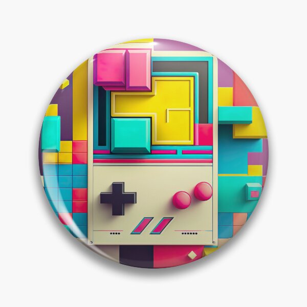 Item preview, Retro Handheld Video Game Console Voxel Art designed and sold by mhart64.