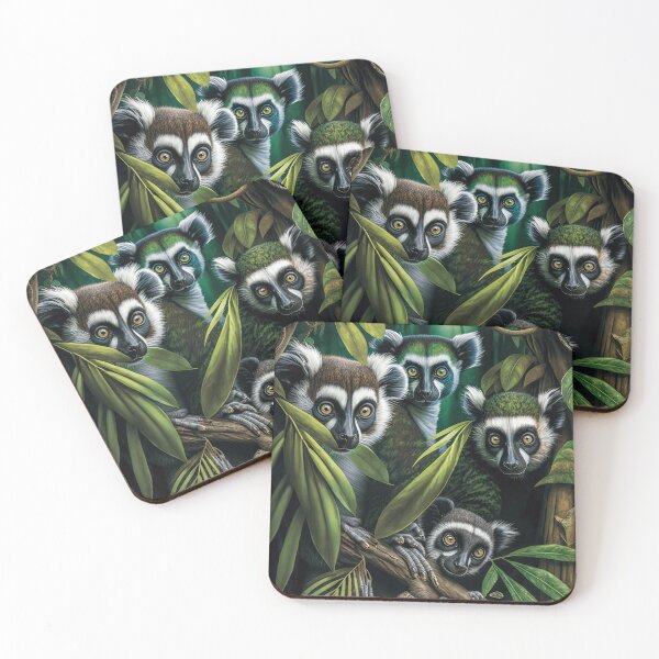 Item preview, playful group of lemurs designed and sold by artyficial-.
