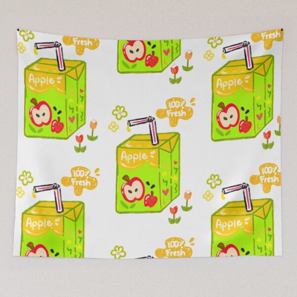Item preview, Green Apple JUICE BOX tulips sticker designed and sold by Akali999.