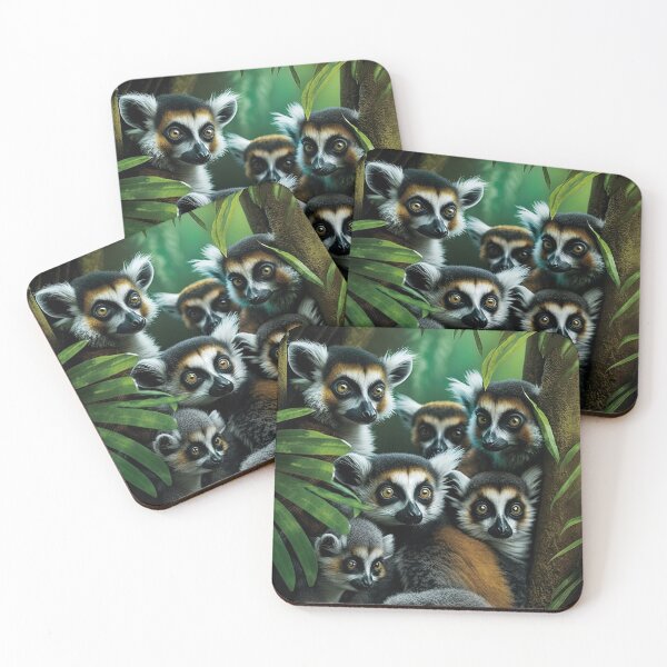 Item preview, funny group of lemurs designed and sold by artyficial-.