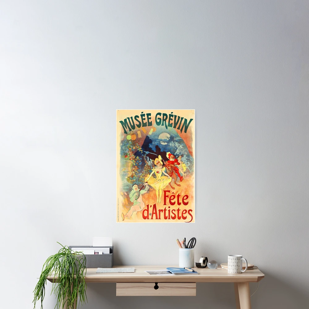 1900 Vintage Poster - Musee Grevin - Fete d'Artistes, Jules Chéret
