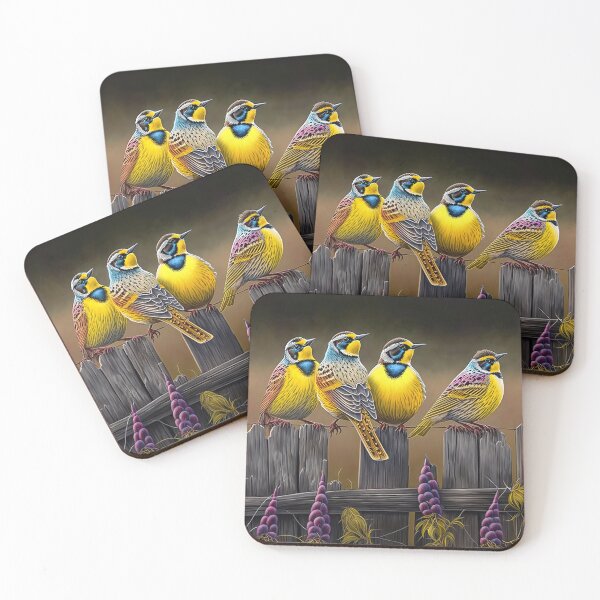 Item preview, birds on a fence designed and sold by artyficial-.
