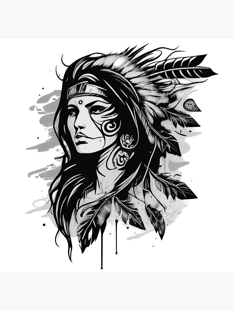 Art Immortal Tattoo : Tattoos : Family : Native American skull and tribal