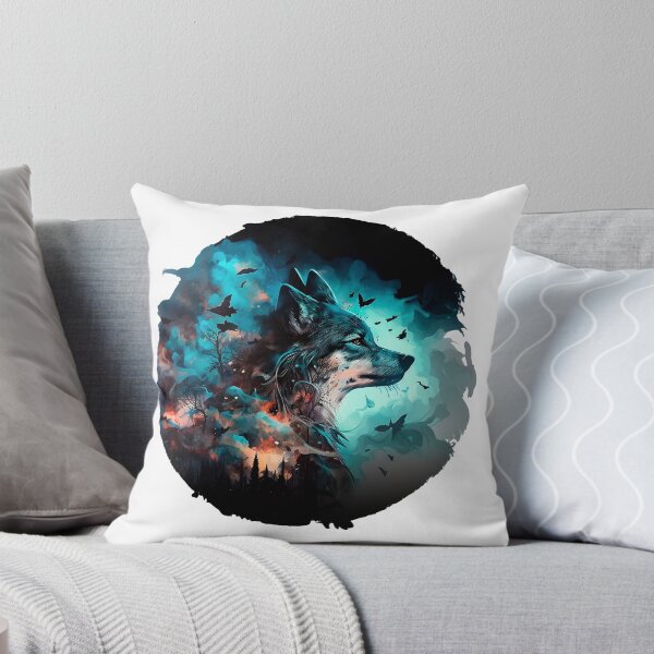 Item preview, Mystical Wolf: A Serene Nighttime Scene designed and sold by SweetMagicDream.