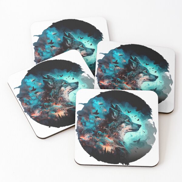 Item preview, Mystical Wolf: A Serene Nighttime Scene designed and sold by SweetMagicDream.