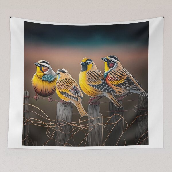 Item preview, colorful birds watching designed and sold by artyficial-.