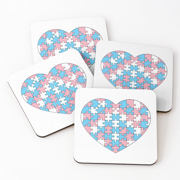 Item preview, Puzzle Heart - Trans Pride Colors designed and sold by LaLunaWinters.