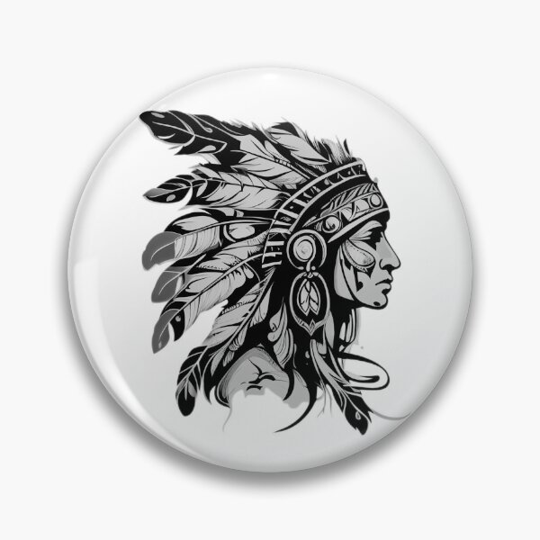 Item preview, Native American Tattoo Forearm BW designed and sold by TourDePassion.