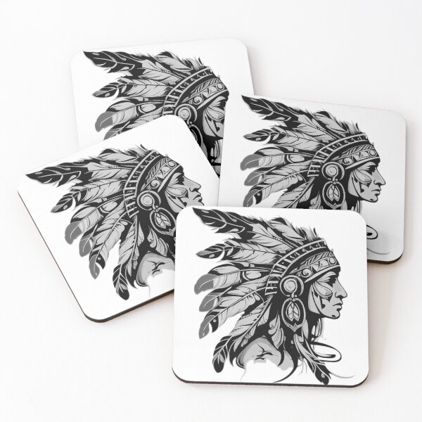 Item preview, Native American Tattoo Forearm BW designed and sold by TourDePassion.