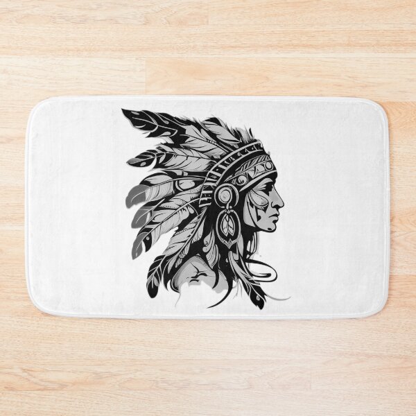 Item preview, Native American Tattoo Forearm BW designed and sold by TourDePassion.