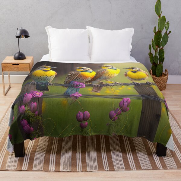 Item preview, yellow meadowlarks in a prairie designed and sold by artyficial-.