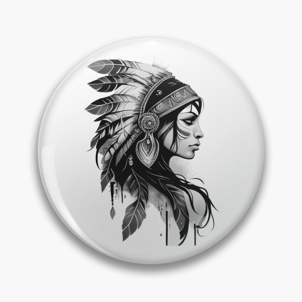 Indian Headdress Svg File, Native american indians girls tat - Inspire  Uplift