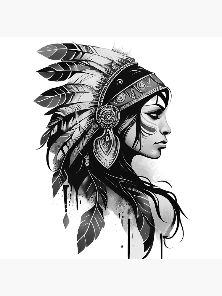 Native American Girl Tattoo Stock Illustrations – 253 Native American Girl  Tattoo Stock Illustrations, Vectors & Clipart - Dreamstime